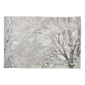 Snowy Winter Forest Kissenbezug (Rückseite)