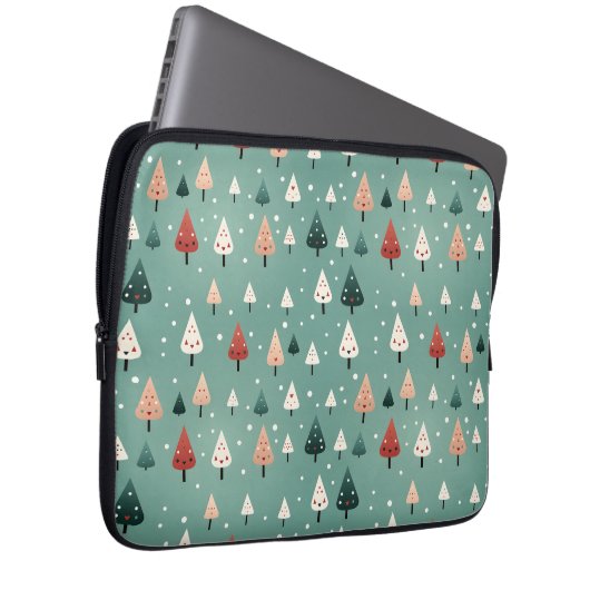 Snowy Winter Forest Notebook-Ärmel Laptopschutzhülle (Vorne Rechts)