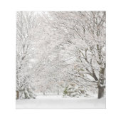 Snowy Winter Forest Notizblock (Vorderseite)