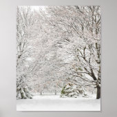 Snowy Winter Forest Poster (Vorne)