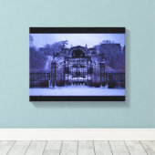 Snowy Winter Gate Leinwanddruck (Insitu (Holzboden))