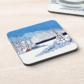 Snowy Winter Getränkeuntersetzer (Linke Seite)