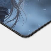 Snowy Winter Girl Schreibtischunterlage (Ecke)