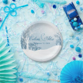 Snowy-Winter-Hochzeit Pappteller (Party)