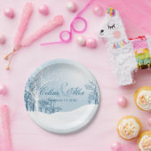 Snowy-Winter-Hochzeit Pappteller (Party)