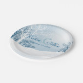 Snowy-Winter-Hochzeit Pappteller (Schrägansicht)