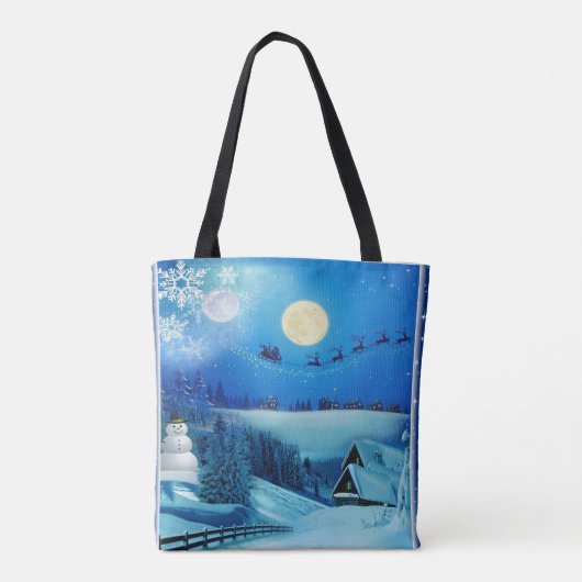Snowy Winter Holiday Fantasy Tasche (Rückseite)