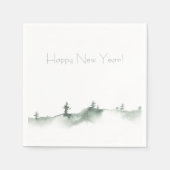 Snowy Winter Holiday Serviette (Vorderseite)