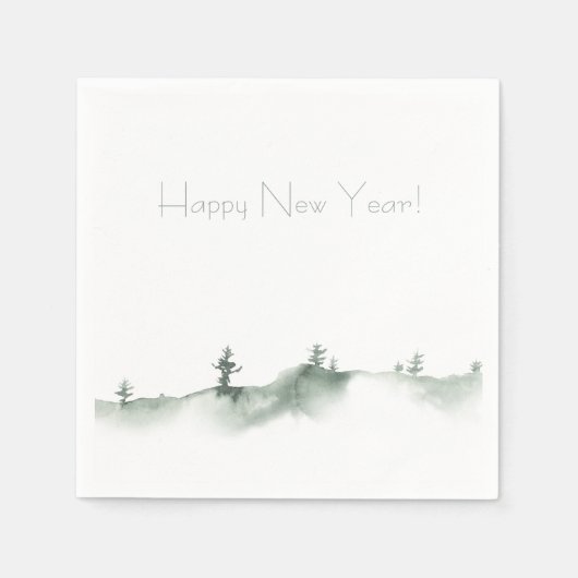 Snowy Winter Holiday Serviette (Vorderseite)