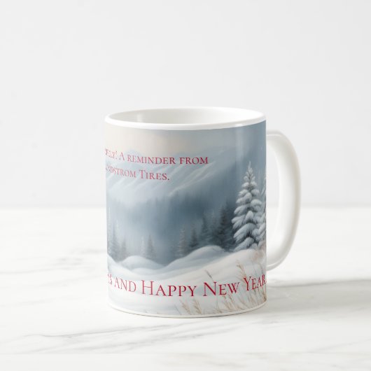 Snowy Winter Landscape Mug Kaffeetasse (VorderseiteRechts)