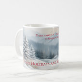 Snowy Winter Landscape Mug Kaffeetasse (Vorderseite Links)