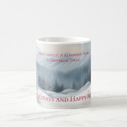 Snowy Winter Landscape Mug Kaffeetasse (Mittel)