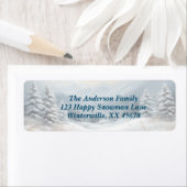 Snowy Winter Landscape Return Label (Insitu)
