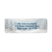 Snowy Winter Landscape Return Label (Vorne)