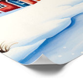 Snowy Winter Landschaft Art Poster (Ecke)