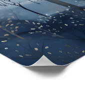 Snowy Winter Landschaft Art Poster (Ecke)