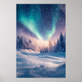 Snowy Winter Landschaft Art Poster (Vorne)