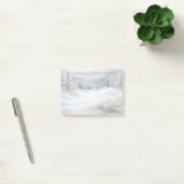 Snowy Winter Landschaft Holiday Postcard Post-it Klebezettel (Büro)
