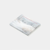 Snowy Winter Landschaft Holiday Postcard Post-it Klebezettel (angewinkelt)