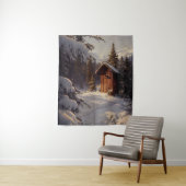 Snowy Winter Landschaft Kunstmuseum Wandteppich (Beispiel)