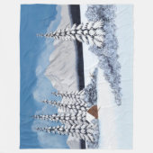 Snowy Winter Large Fleece Blanket (Vorderseite)