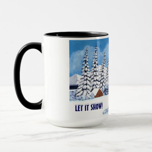 Snowy Winter Large Tasse (Links)