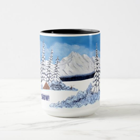 Snowy Winter Large Tasse (Zentrum)