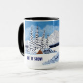 Snowy Winter Large Tasse (Vorderseite Links)