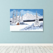 Snowy Winter Leinwanddruck (Insitu (Holzboden))