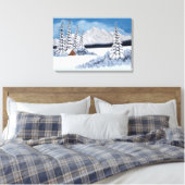 Snowy Winter Leinwanddruck (Insitu (Schlafzimmer))