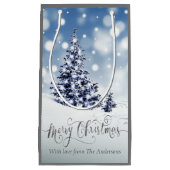 Snowy-Winter-Märchenland-Gewohnheits-Weihnachten Kleine Geschenktüte (Vorderseite)