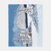 Snowy Winter Medium Fleece Blanket (Vorderseite)