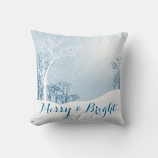 Snowy Winter Merry und Bright Kissen