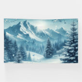 Snowy Winter Mountain Banner (Horizontal)