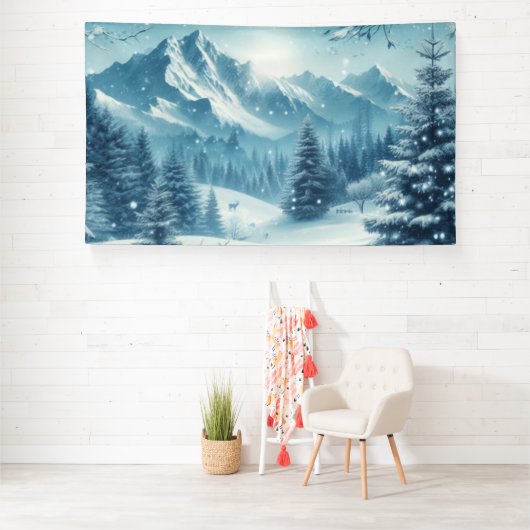 Snowy Winter Mountain Banner (Insitu)