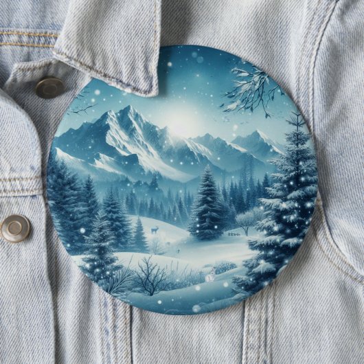 Snowy Winter Mountain Button (Beispiel)