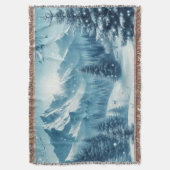 Snowy Winter Mountain Decke (Vorderseite Vertikal)