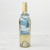 Snowy Winter Mountain Flaschenanhänger (Auf Flasche)