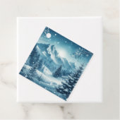 Snowy Winter Mountain Geschenkanhänger (Beispiel)