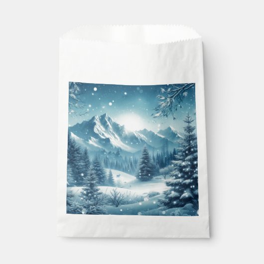Snowy Winter Mountain Geschenktütchen (Vorderseite)