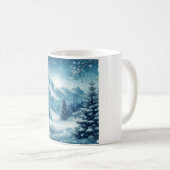 Snowy Winter Mountain Kaffeetasse (VorderseiteRechts)