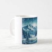 Snowy Winter Mountain Kaffeetasse (Vorderseite Links)