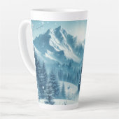 Snowy Winter Mountain Milchtasse (Linke Ecke)