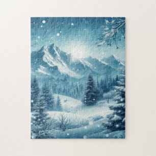 Snowy Winter Mountain Puzzle