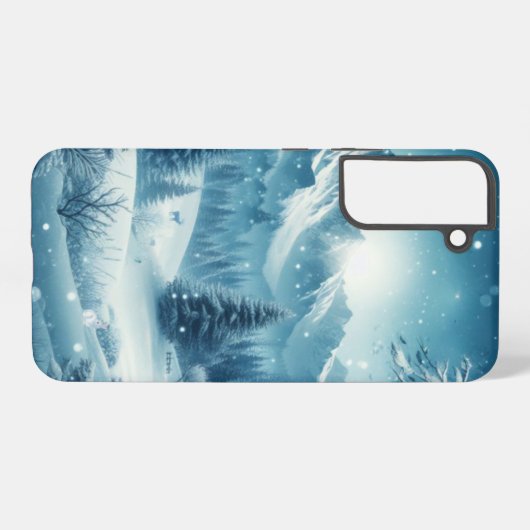 Snowy Winter Mountain Samsung Galaxy Hülle (Rückseite (Horizontal))