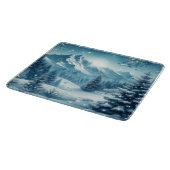 Snowy Winter Mountain Schneidebrett (Ecke)