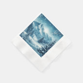 Snowy Winter Mountain Serviette (Ecke)