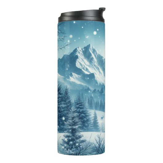 Snowy Winter Mountain Thermosbecher (Nach links gedreht)