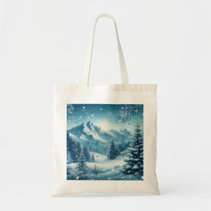 Snowy Winter Mountain Tragetasche