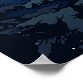 Snowy Winter Night Poster (Ecke)